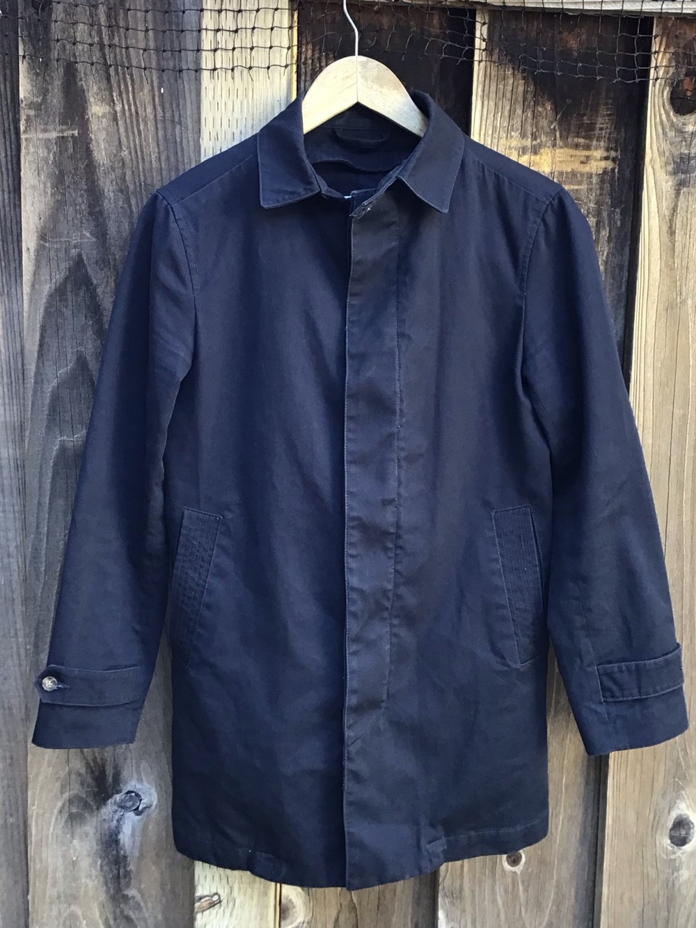 Peter Manning Ny Quilted Lined Jacket Navy Button Zip Coat Mens Size 1